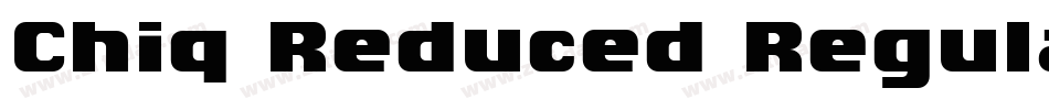 Chiq Reduced Regular字体转换